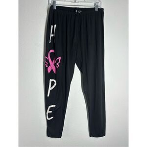 Kristin Nicole Women’s Leggings Graphic Sign Hope Size 2X Black Pink